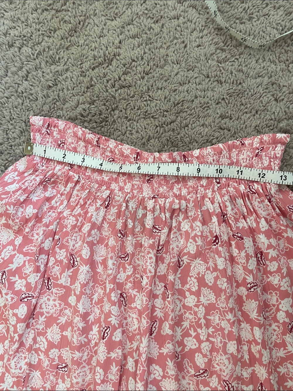 NWOT never worn Angie Pink Floral Wide-Leg pant with Border Print - Picture 3 of 7